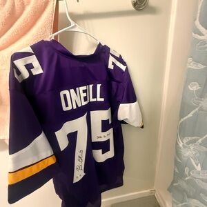 NFL Purple Jersey with White and Gold Accents